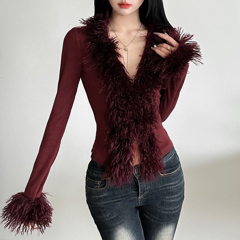 V-neck Cardigan Slimming Top
