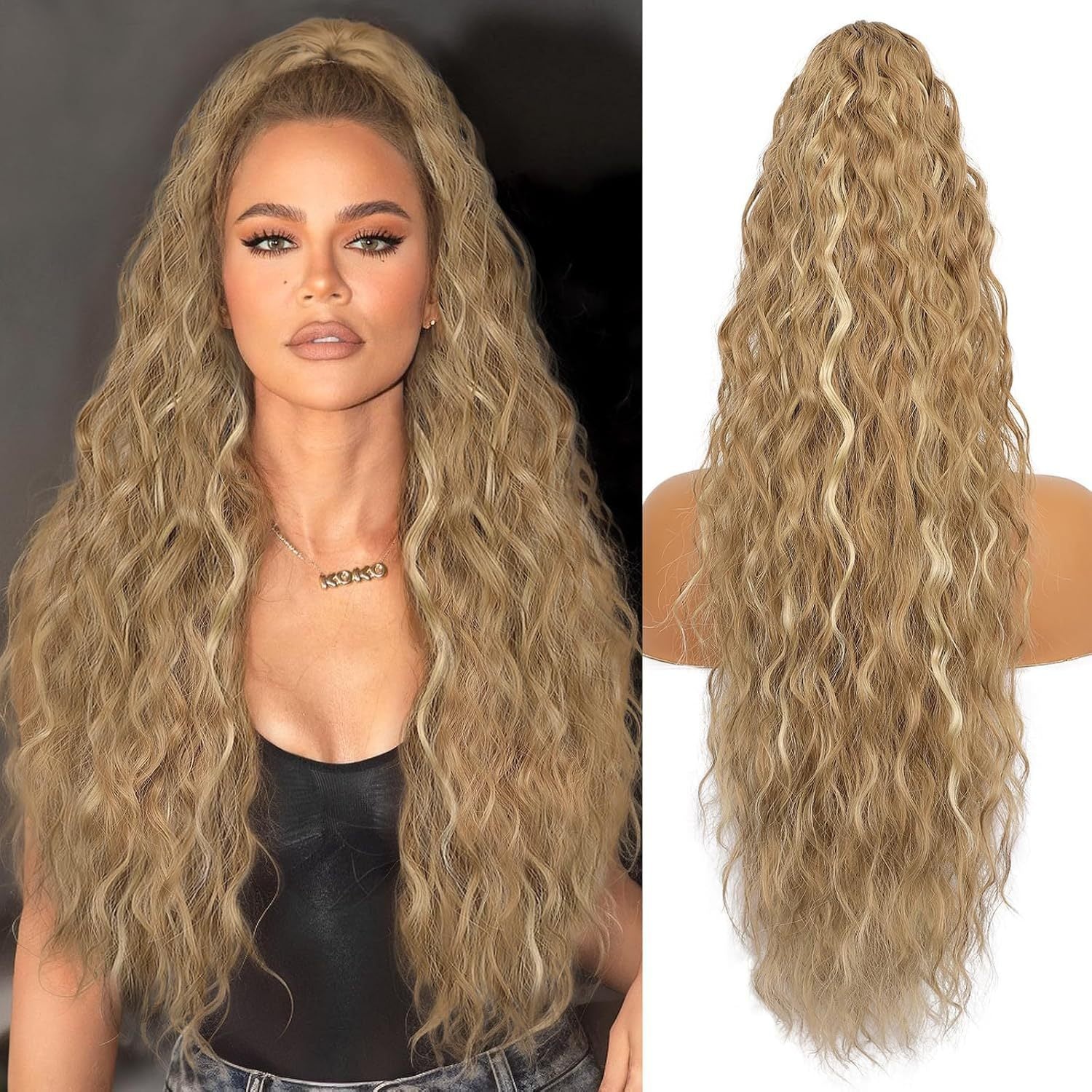 Ponytail Fluffy Human Hair Wig