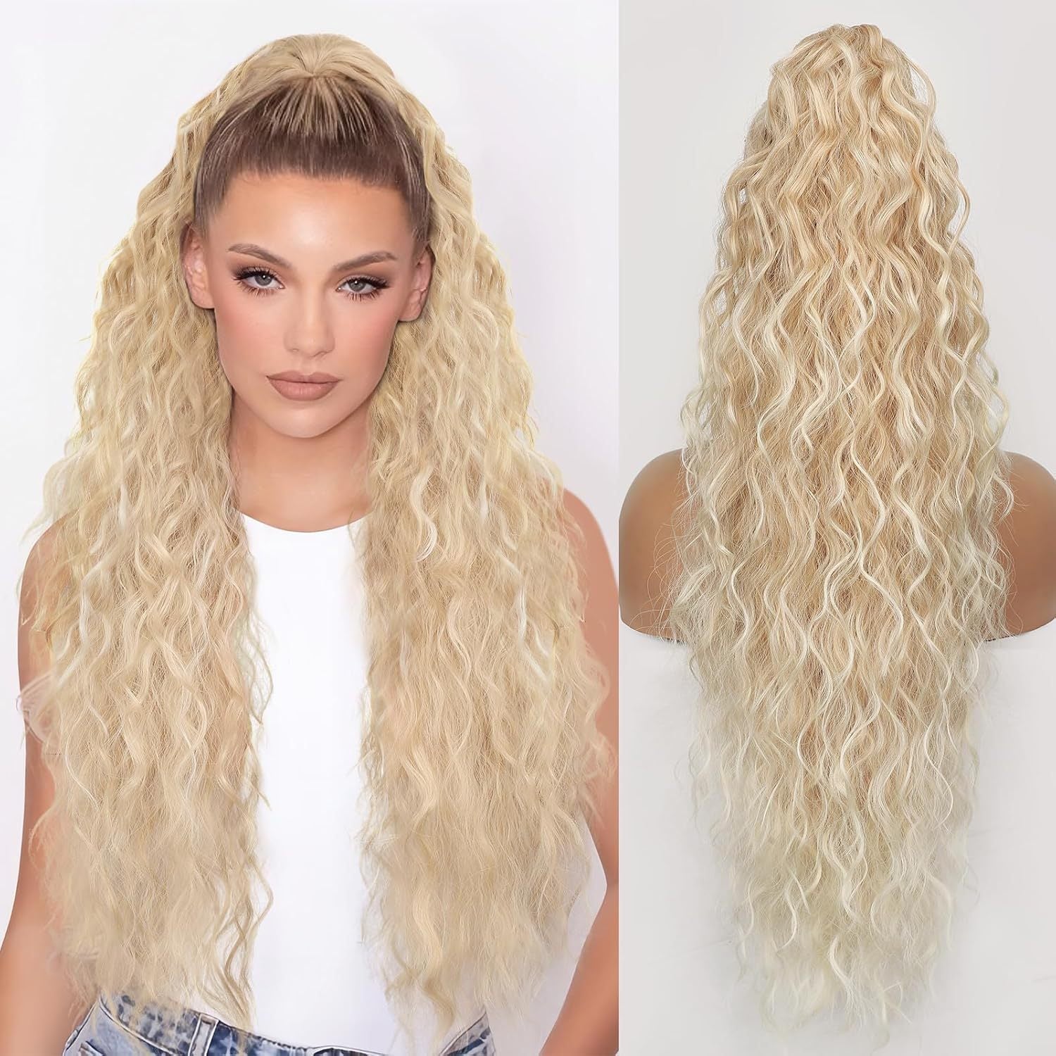 Ponytail Fluffy Human Hair Wig