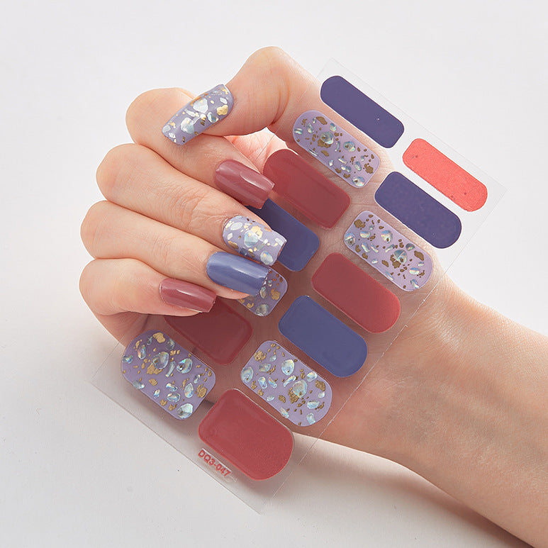Bronzing Laser 3D Nail Stickers