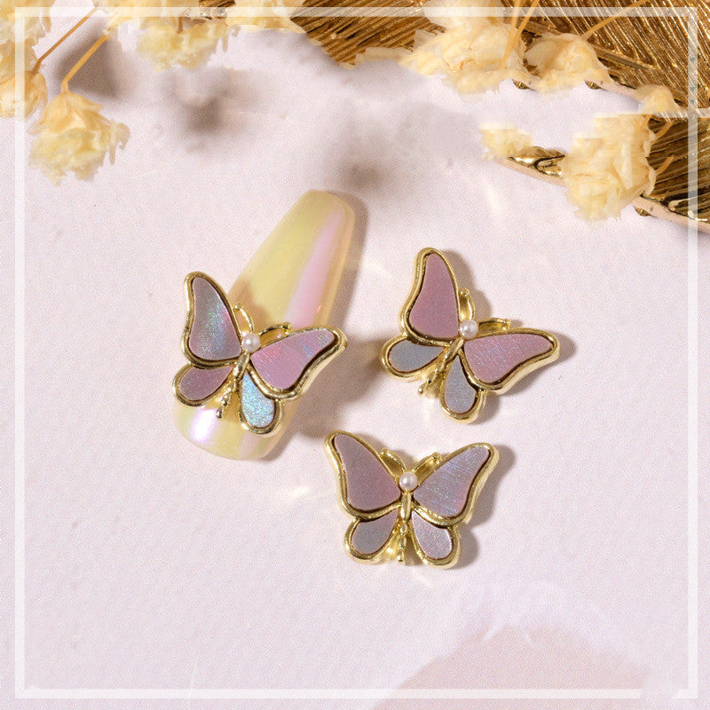 Crystal Butterfly Stereo Nails