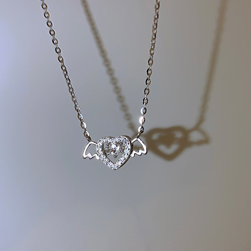 Gothic Heart Crown Angel Necklaces