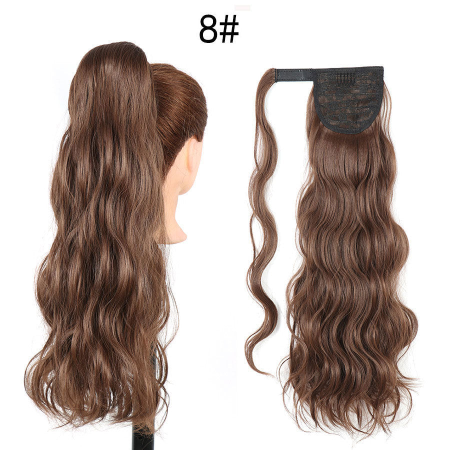 Velcro Big Wave Ponytail Human Hair Wig