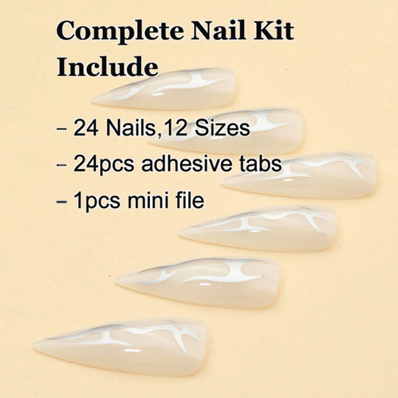 Dark Wind Long Pointed Nails