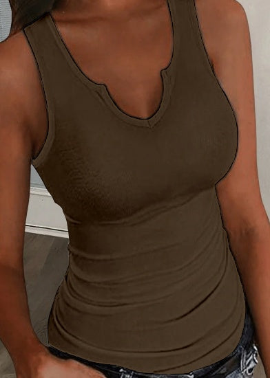 Casual Ribbed Tank Top
