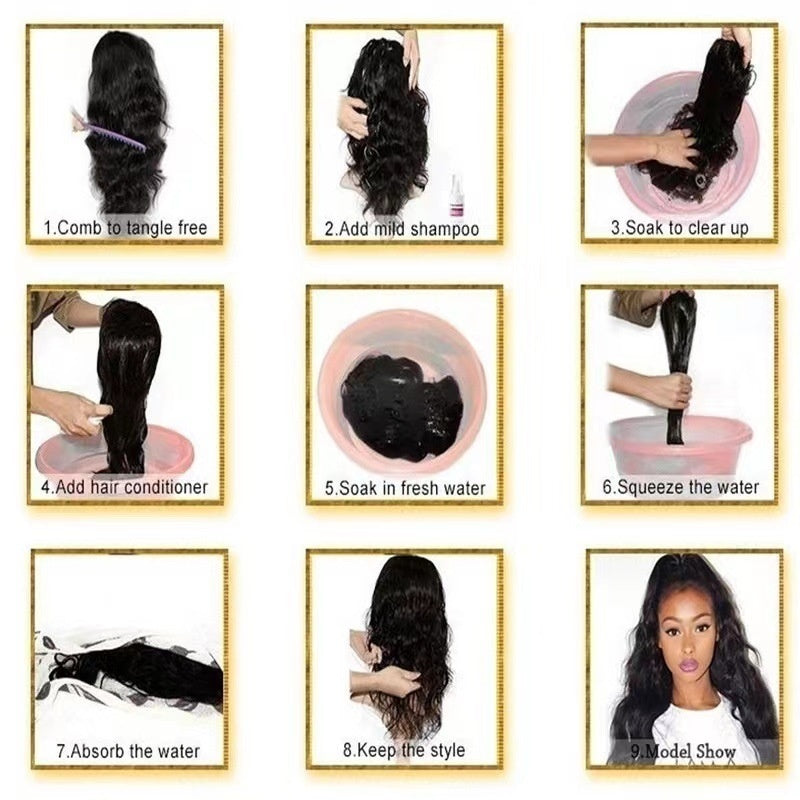 Shoulder-length Corn Human Hair Wig