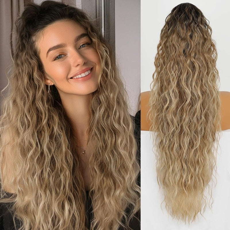 Ponytail Fluffy Human Hair Wig