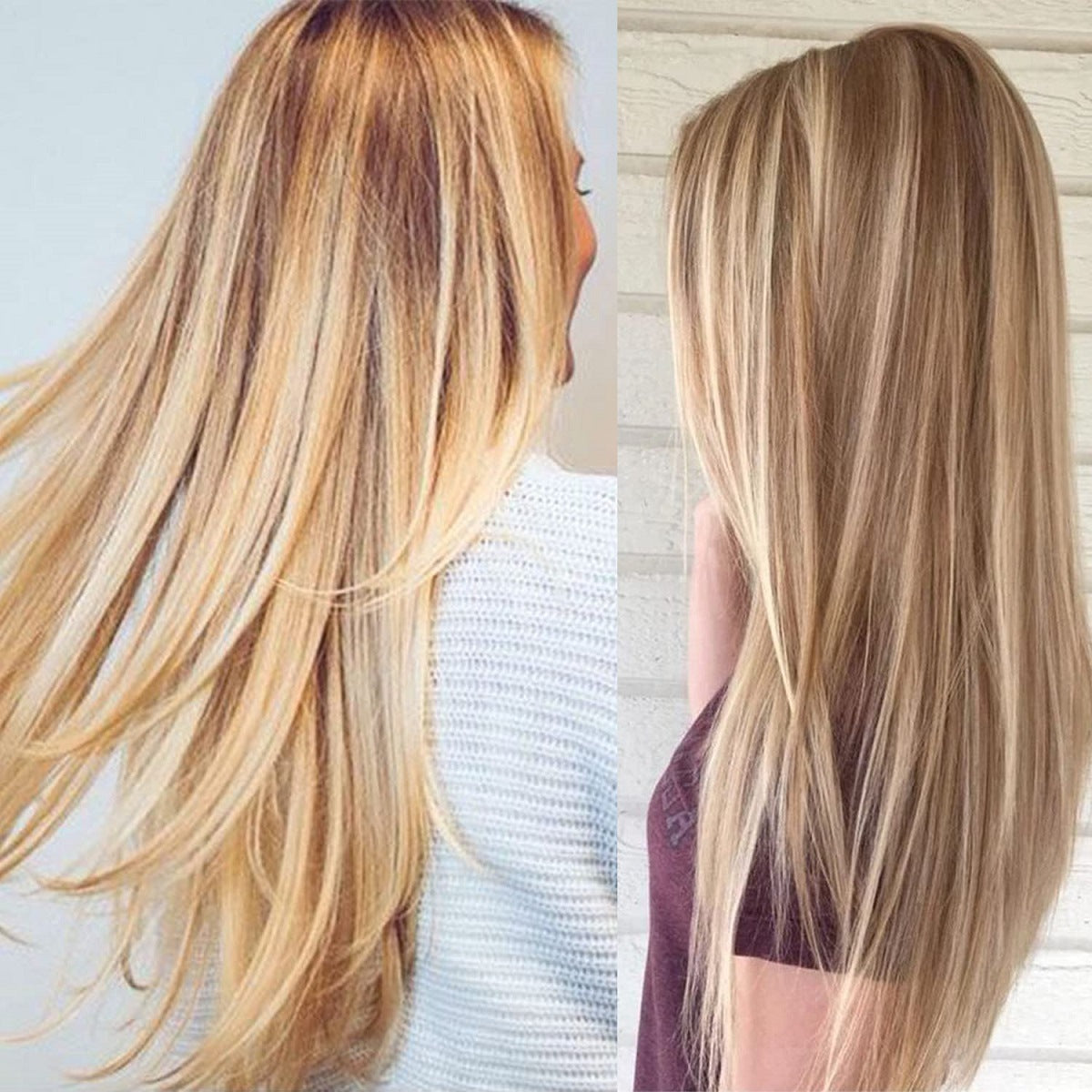 Golden Brown Gradient Human Hair Wig