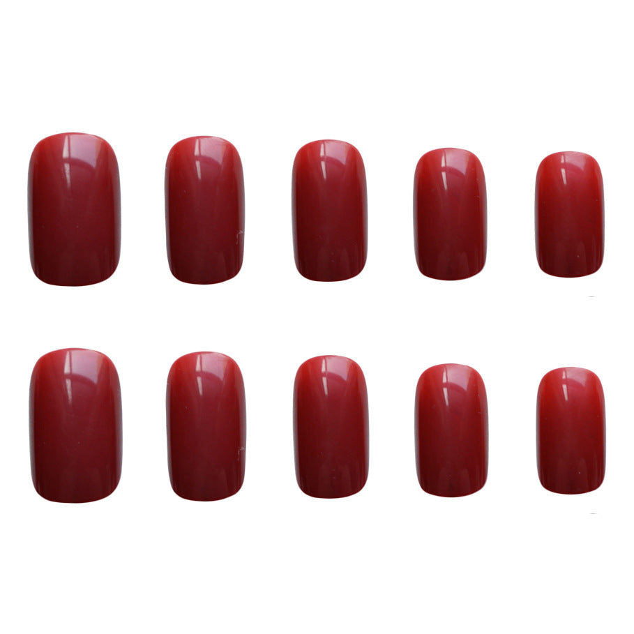 Jelly Red Fake Nails