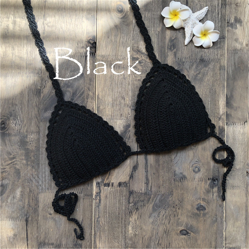 Hand-woven Hollow Beach Split Swimsuit
