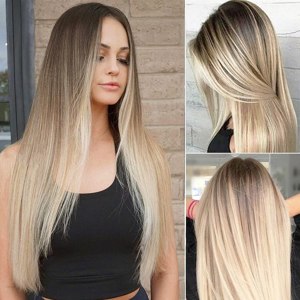 Golden Brown Gradient Human Hair Wig
