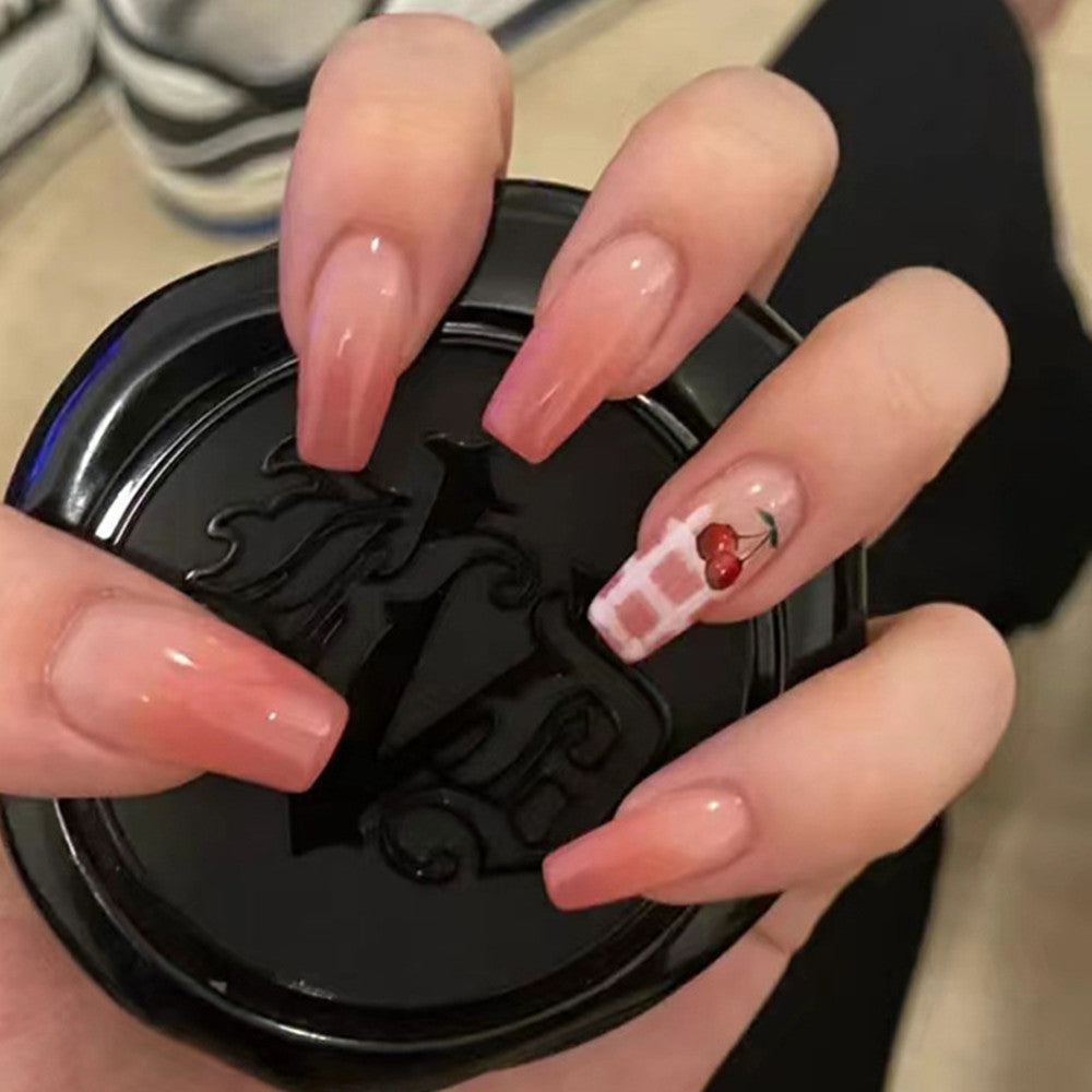 Crystal Butterfly Fake Nails