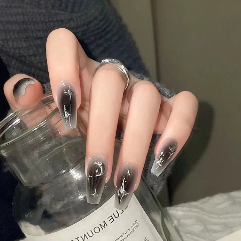 Style Blush Silver Fake Nails
