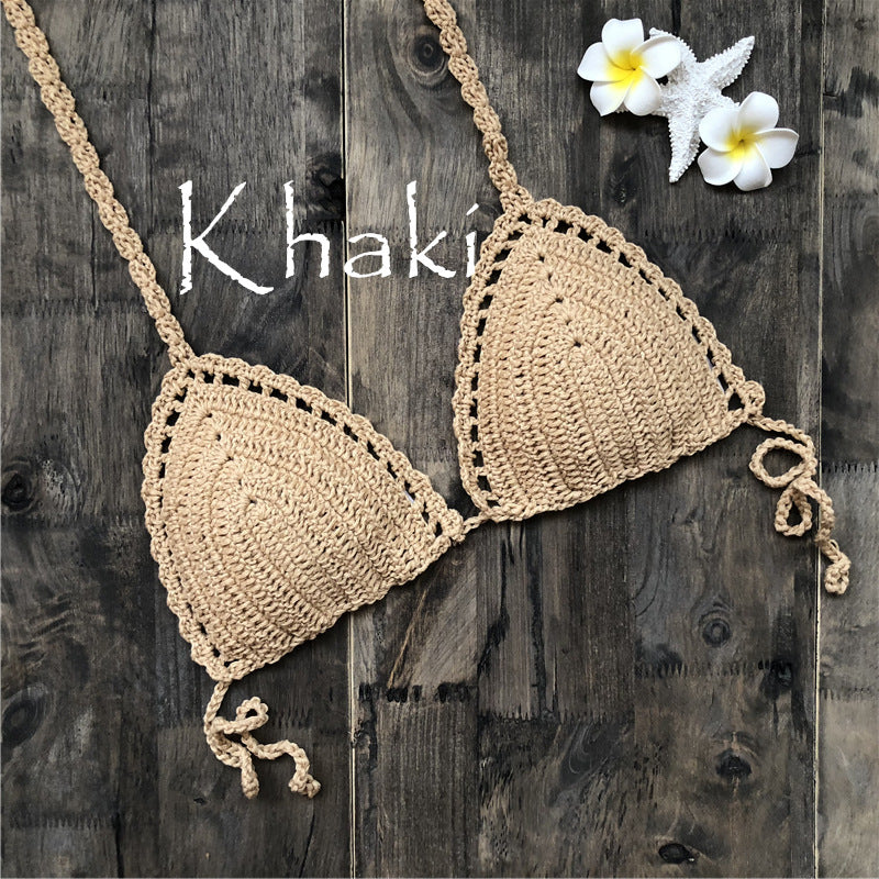 Hand-woven Hollow Beach Split Swimsuit