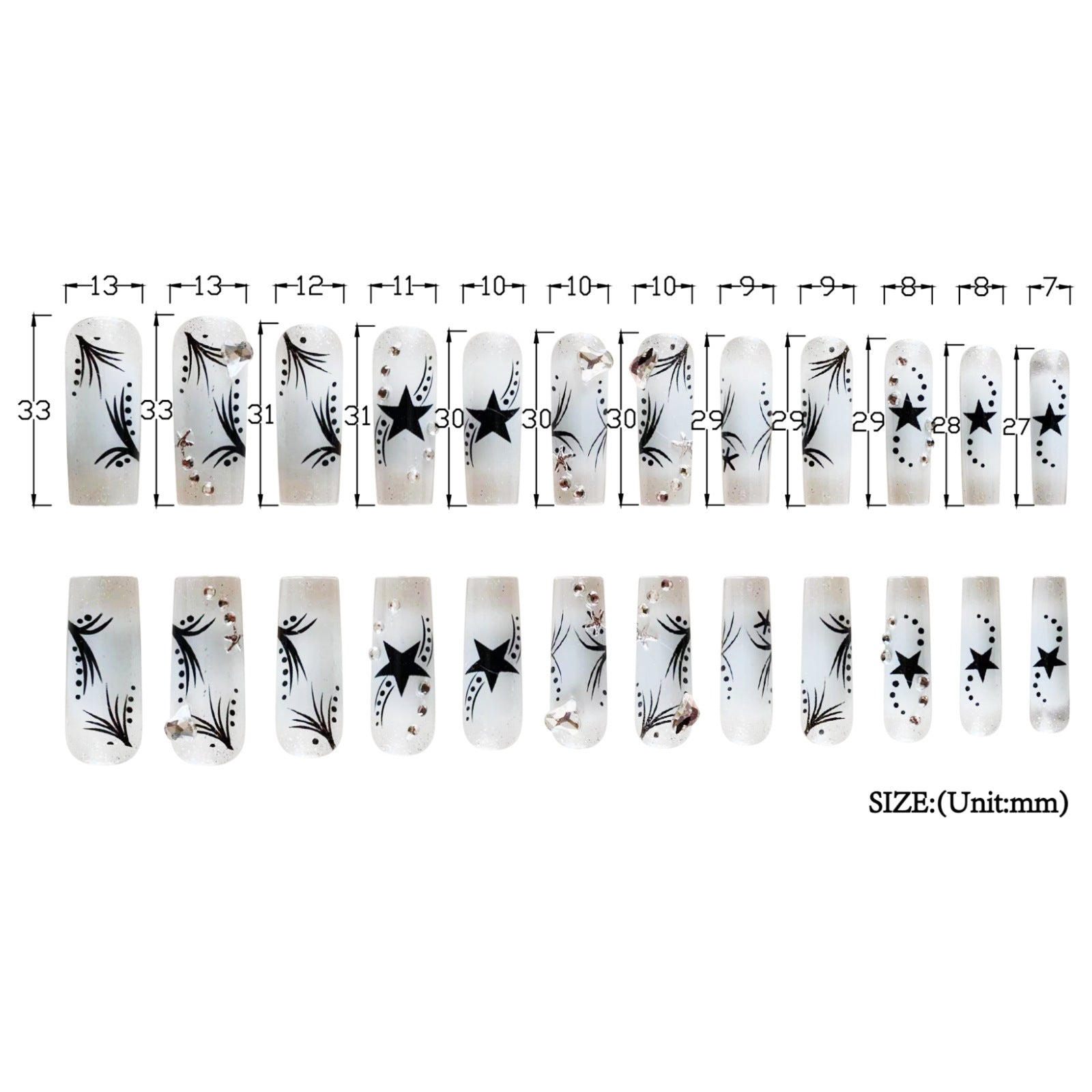 Rhinestone Patch Nails