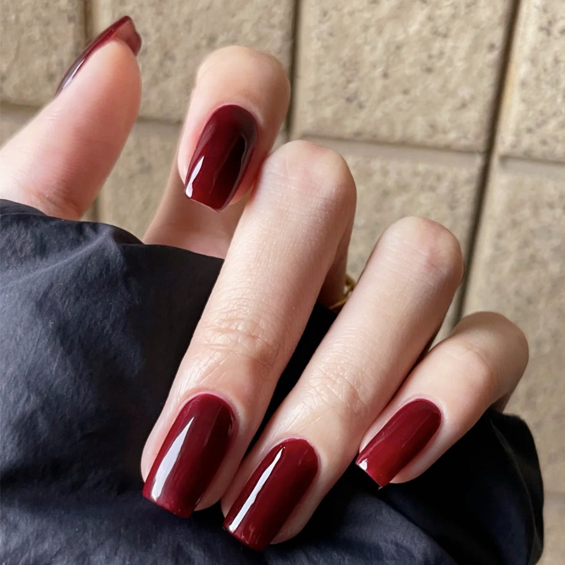 Jelly Red Fake Nails