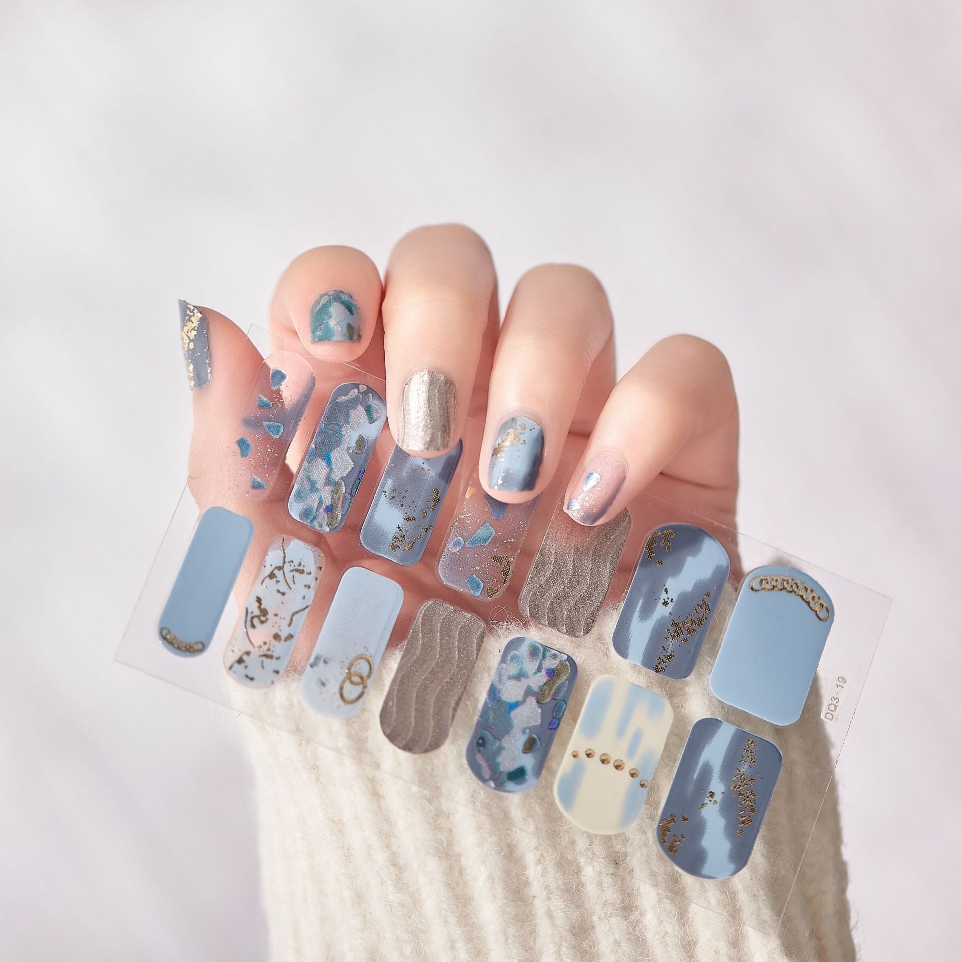 Bronzing Laser 3D Nail Stickers