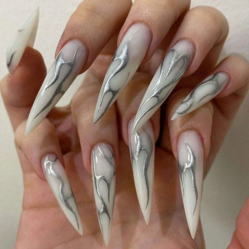Dark Wind Long Pointed Nails