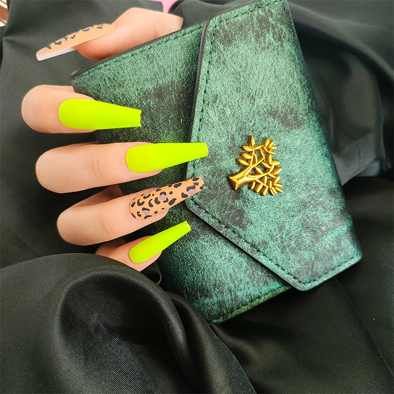 Ballet Flat Head Pointed Water Drop Fake Nails