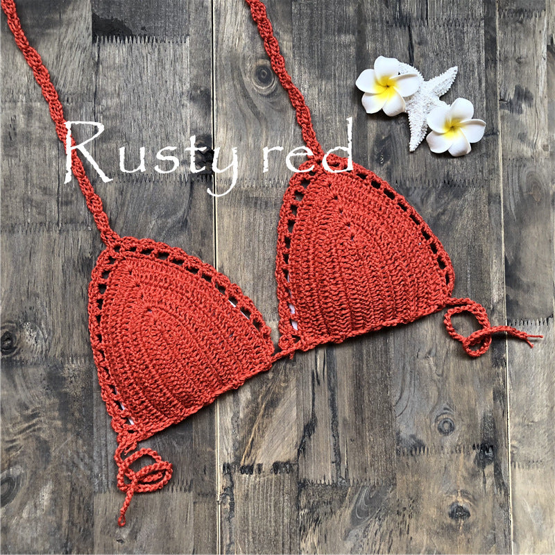 Hand-woven Hollow Beach Split Swimsuit